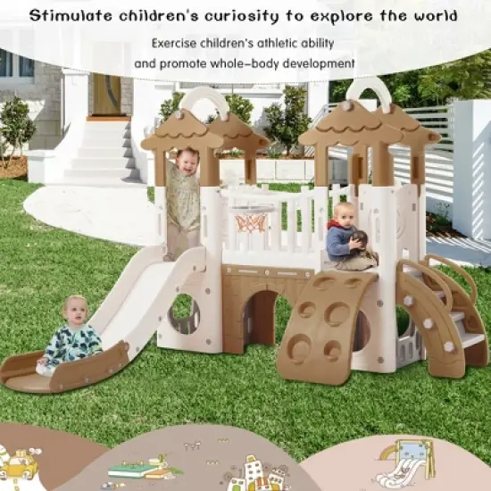 Dexmalle 8-1 Toddler Climber and Slide Set image {5}