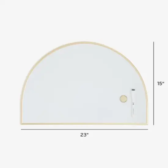 U Brands 15"x23" Metal Frame Arch Dry Erase Board Gold: Magnetic Whiteboard, Wall Mount, Includes Hardware image {3}