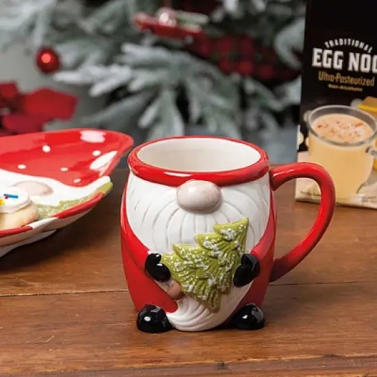 Tabletop 4.25 In Santa Gnome Mug , Christmas (1PC) image {2}