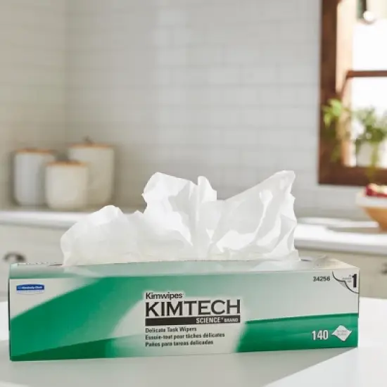 Kimtech Science Kimwipes Disposable Task Wipers 14-7/10 x 16-3/5" 34256, 140 Ct image {2}