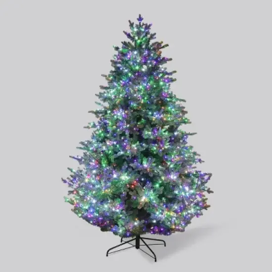 Philips 7.5' Lit Balsam Teardrop Bicolor Multi Function Twinkle Led Lights Autoconnect Foot Pedal with Remote Control image {9}