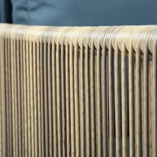 Maliang&nbsp;New Comming Outdoor Brown PE Wicker Sofa Set-2 Pieces Single Sofa with Gray Cushion image {6}