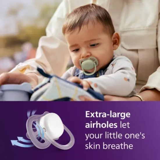 Philips Avent Ultra Air Pacifiers 6-18m - Leopard Print/Tropical Mix - 4pk image {6}