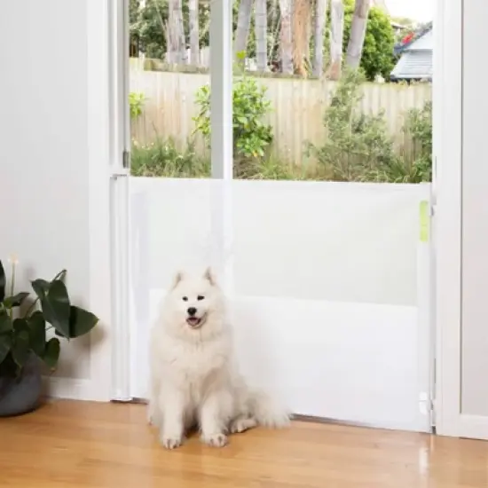 Perma Child Safety 71" Wide x 41" Tall Retractable Baby Gate - 3122 - White image {5}