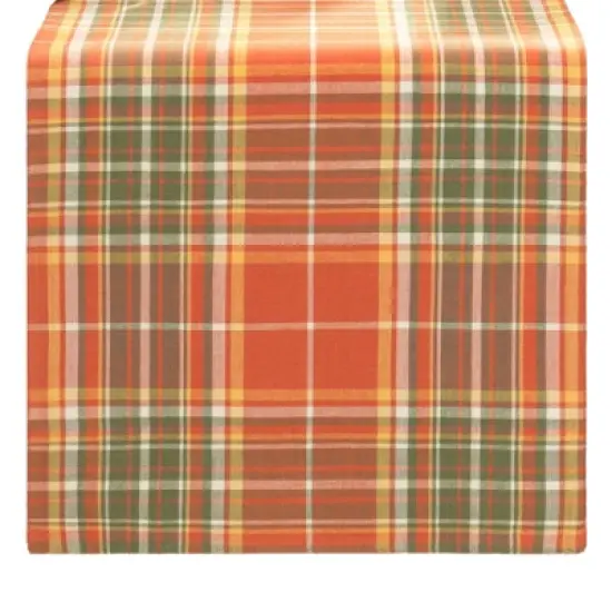 Elrene Hawley Plaid Harvest Cotton Table Runner - Elrene Home Fashions image {1}