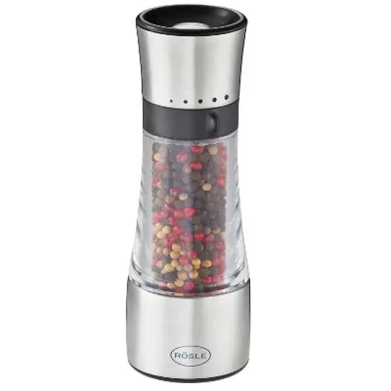 Rosle 7.1 Inch Stainless Steel and Acrylic Adjustable Spice Mill image {2}