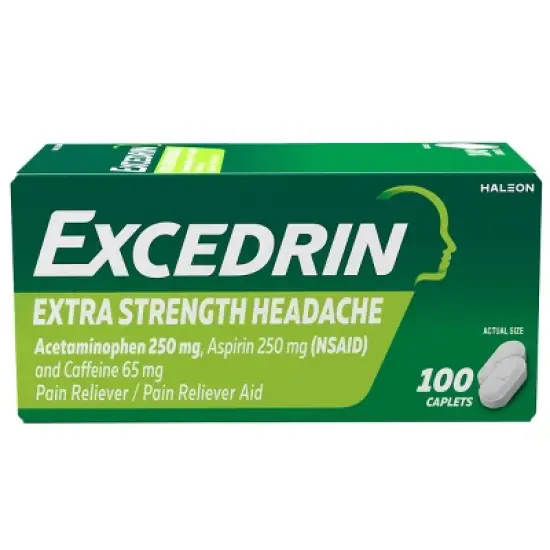 Excedrin Extra Strength Pain Reliever Caplets - Acetaminophen/Aspirin (NSAID) image {9}