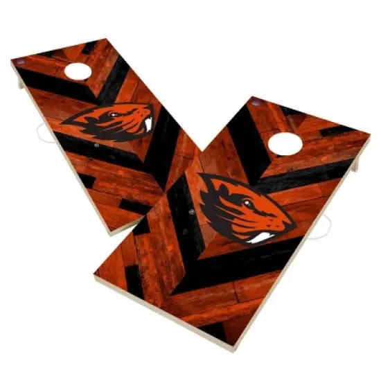 NCAA Oregon State Beavers 2'x4' Solid Wood Cornhole Board image {1}