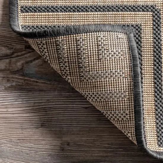 nuLOOM Asha Simple Border Indoor/Outdoor Area Rug image {6}