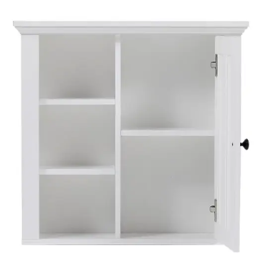 LuxenHome White MDF Wood Bathroom Wall Storage Cabinet image {15}