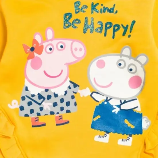 Peppa Pig Girls Pullover Fleece Hoodie and Leggings Outfit Set Little Kid  image {3}