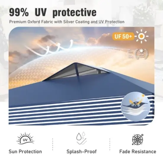 Captiva Designs 10&rsquo;x10&rsquo; Pop-Up Canopy Tent with Sidewalls &ndash; Easy Setup, Waterproof, and Ventilated for Outdoor Events and Parties image {10}