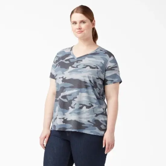 Dickies Women's Plus Short Sleeve V-Neck T-Shirt image {9}