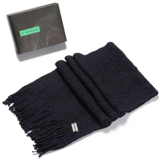 Mio Marino | Wide Knit Ribbed Scarf image {4}