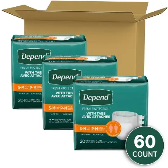 Depend Unisex Incontinence Protection with Tabs Underwear - Maximum Absorbency image {1}