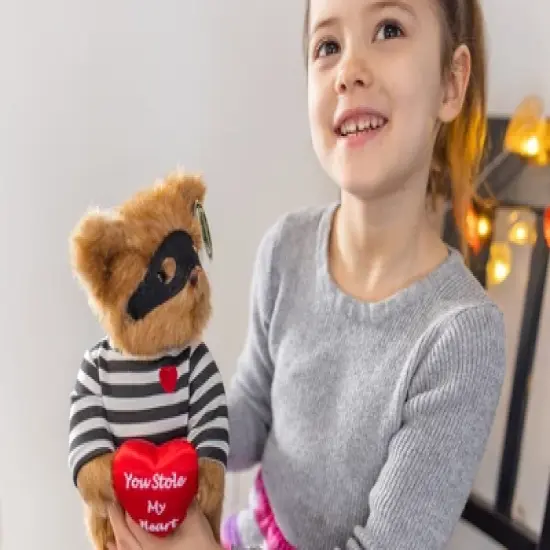 Bearington Lawless Lover Plush Stuffed Animal Teddy Bear with Heart, 10 inches image {4}