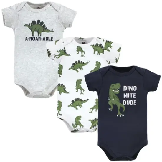Hudson Baby Infant Boys Cotton Bodysuits, Dinomite Dude image {8}