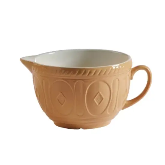 Mason Cash 70oz Earthenware Cane Batter Bowl: Tan Mixing Bowl, Dishwasher & Microwave Safe image {3}
