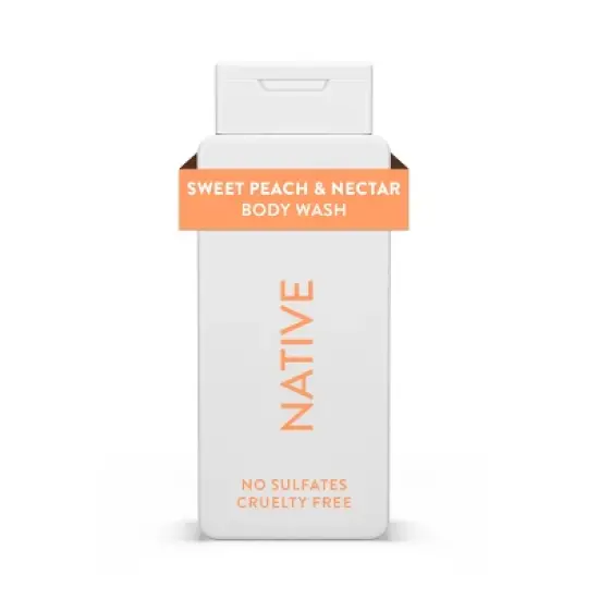 Native Body Wash for Women & Men - Sweet Peach & Nectar - Sulfate Free - 18 fl oz image {9}