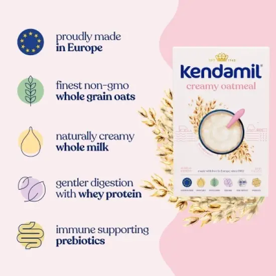 Kendamil Baby Cereal Creamy Oatmeal - 8oz image {1}