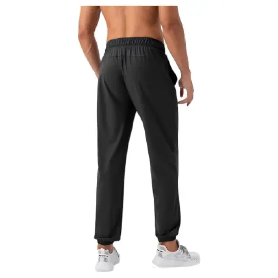 Anna-Kaci Active Men's Lightweight Stretch Lounge Pants with Adjustable Drawstring Waist and Straight Leg Fit image {2}