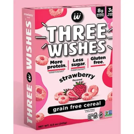Three Wishes Cereal Strawberry -8.6 oz image {1}