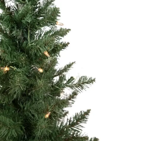 Northlight 2ct Prelit Artificial Christmas Tree Potted Porch Pine Topiary - Clear Lights image {4}