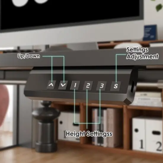 Lirago Black Electric Standing Desk 40x24 Splice Board Carbon Steel Frame 170LB Capacity Height Adjustable image {2}