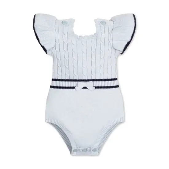 Hope & Henry Layette Baby Girl Flutter Sleeve Sweater Romper, Infant image {4}