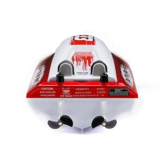 New Bright RC 20" Dual Propeller Speed Boat: 2.4 GHz Remote Control Toy, Outdoor Use, Rechargeable with USB image {6}