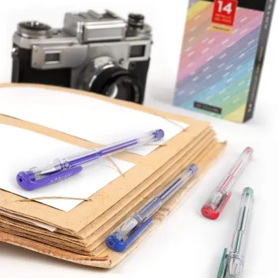 Arteza Gel Ink Pens, Metallic, Set of 14 image {2}