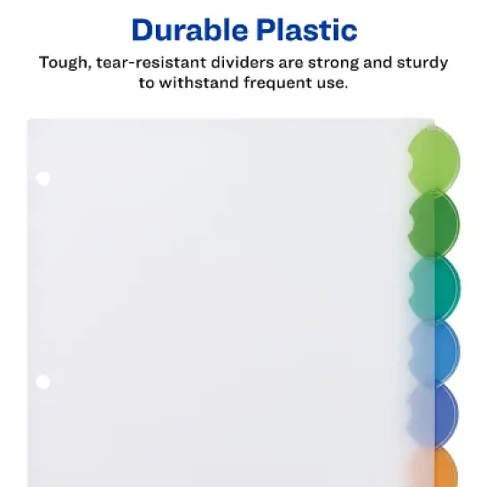Avery 8-Tab Style Edge Dividers, Insertable Tabs, 2 Sets of 11201 image {3}