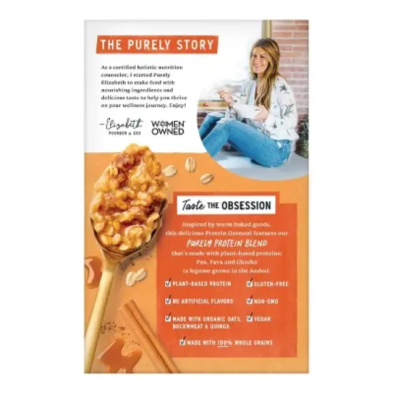 purely elizabeth. Maple Cinnamon Roll Protein Oatmeal - 8.3oz/5ct image {1}