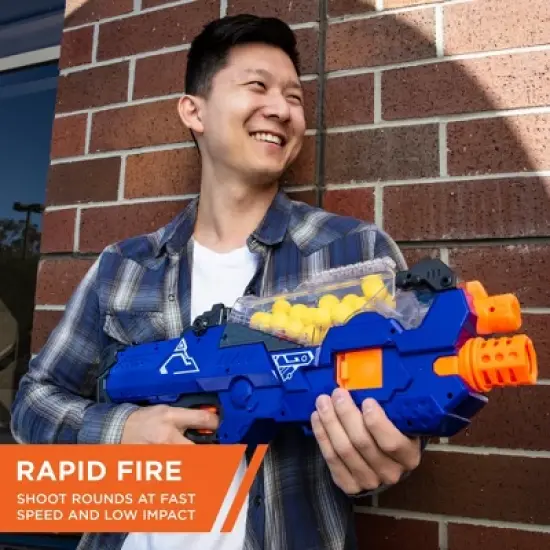 Best Choice Products Kids Motorized Soft Foam Ball Thrower, Electric Toy Pretend Battle Set for Children, Family w/ Automatic Hopper Feeder, 20 Balls image {2}