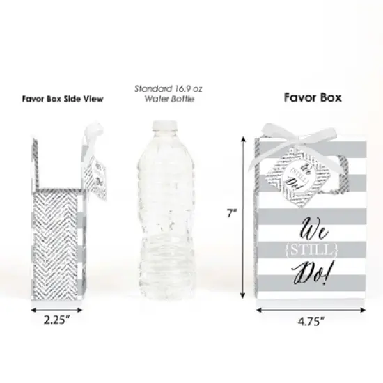 Big Dot of Happiness We Still Do - Wedding Anniversary Party Favor Boxes - Set of 12 image {1}