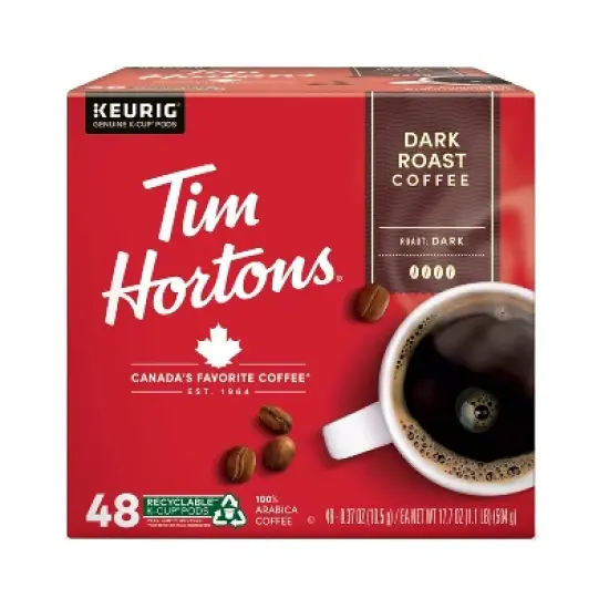 Tim Hortons Dark Roast Keurig K-Cup Coffee Pods - 48ct image {5}