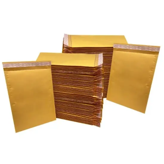 UOFFICE Pack of 100 Kraft Bubble Mailers 8.5" x 14.5" #3 Self-Seal Padded Envelopes image {3}