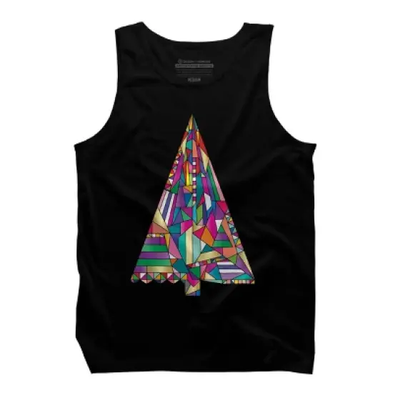 Men's Design By Humans Christmas tree abstract By xgdesign Tank Top image {4}