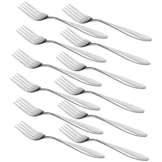 Unique Bargains Dinner Stainless Steel 8" Tableware Household Dessert Fork 8'' Long 12 Pcs image {7}