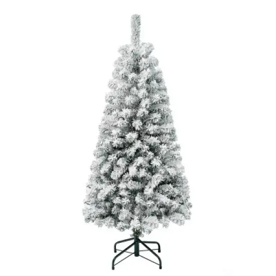 National Tree Company First Traditions Unlit Flocked Acacia Hinged Artificial Christmas Tree image {3}