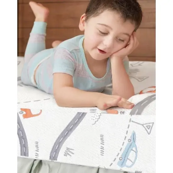 Dream On Me 150 Coil Inner Spring On The Go Crib and Toddler Mattress - White image {3}