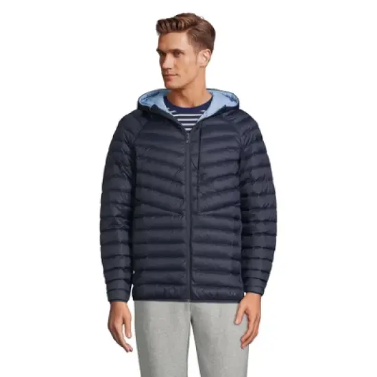 Lands' End Men's Wanderweight Ultralight Packable Hooded Down Jacket image {2}