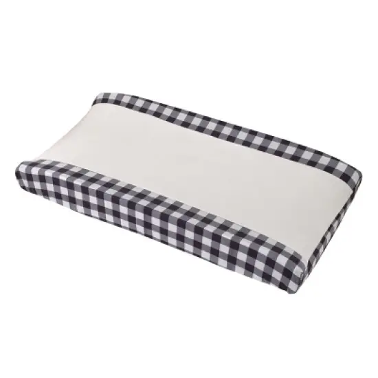 NoJo Into the Wilderness Navy and White Check Super Soft Changing Pad Cover image {4}
