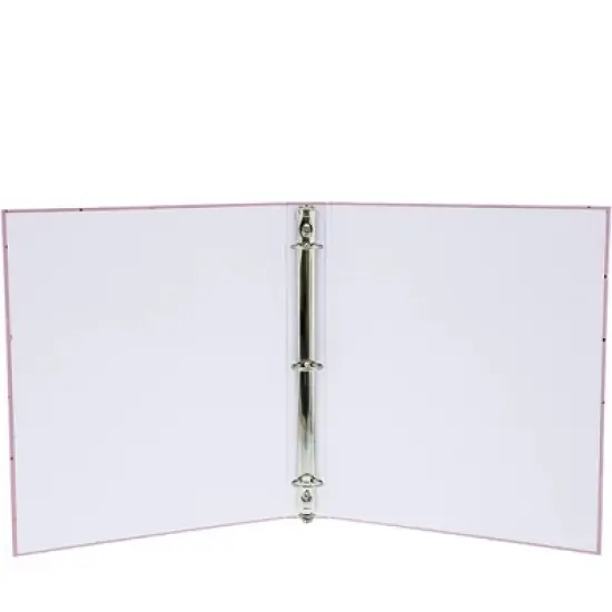 Paper Junkie 2-Pack 3-Ring Binders 1 inch Ring Pink Daily Planner Document Portfolio Organizer Gold Foil image {2}