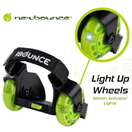 New Bounce Heel Wheel Skates with Flashing Heel Lights - Jett Wheelies for Shoes - One size image {3}