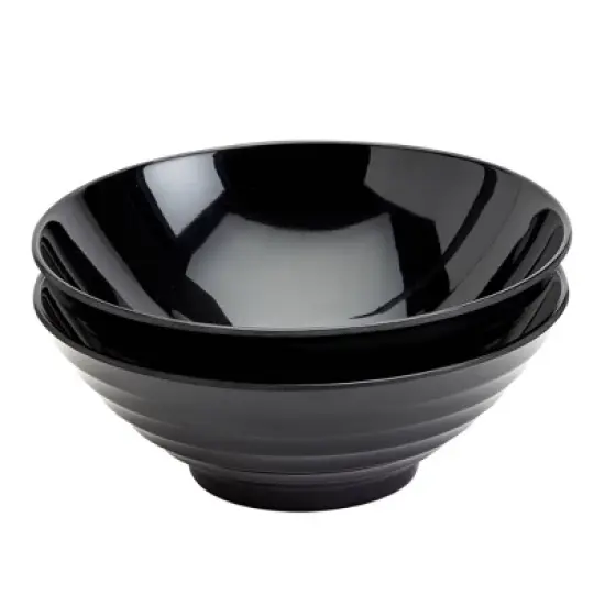 Infuse 2pc 8" Melamine Ramen Bowls Black image {7}