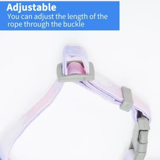 Unique Bargains Escape Proof Cat Harness and Leash Set with Bee Pattern for Large and Small Cats Travel Walking Medium Purple image {3}