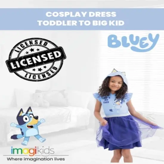 Bluey Girls Mesh Cosplay Dress Little Kid to Big Kid image {1}