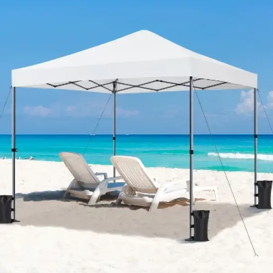 Yaheetech 10x10ft Pop-up Canopy with One-Push-To-Lock Setup Mechanism image {11}