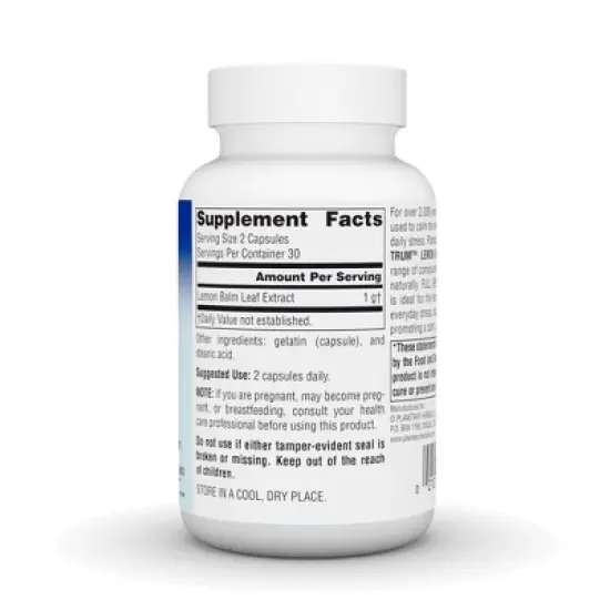 Full Spectrum Lemon Balm by Planetary Herbals  -  60 Capsule image {1}